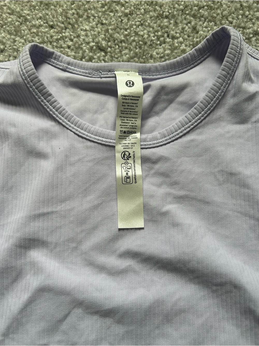 Lululemon All It Takes Back-Twist Ribbed Short-Sleeve Shirt In Lavender Frost 6 - Picture 5 of 9